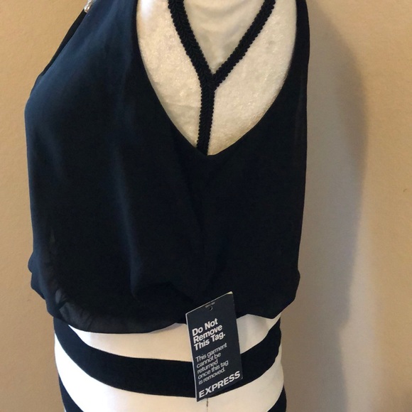 Express Colorblock Midi Bodycon Dress NWT - Picture 4 of 8